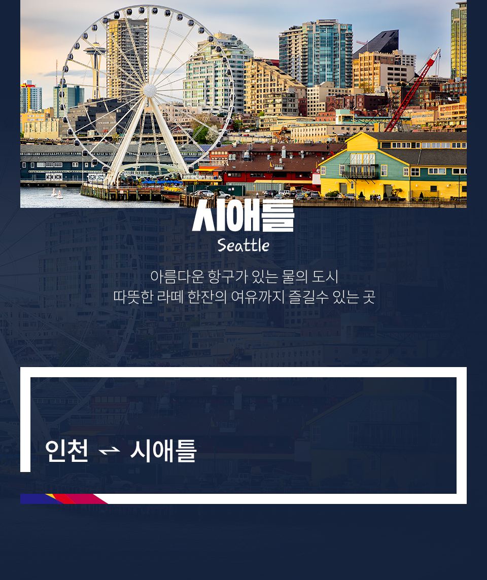 시애틀 Seattle 아름다운 항구가 있는 물의 도시 따뜻한 라떼 한잔의 여유까지 즐길수 있는 곳