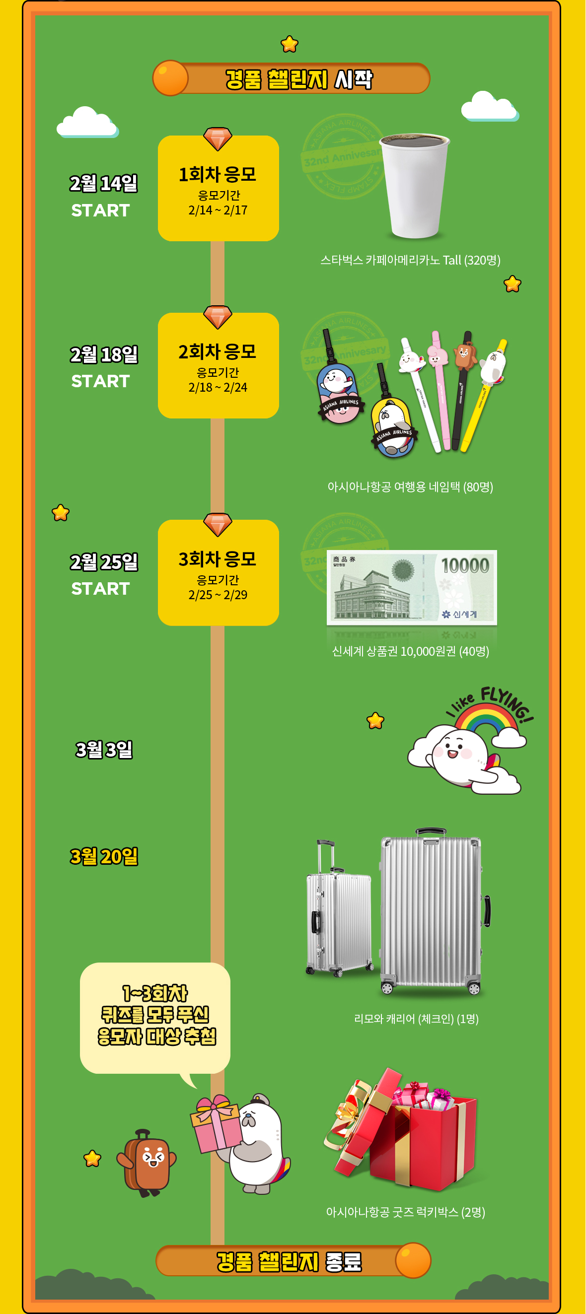 경품 챌린지 시작