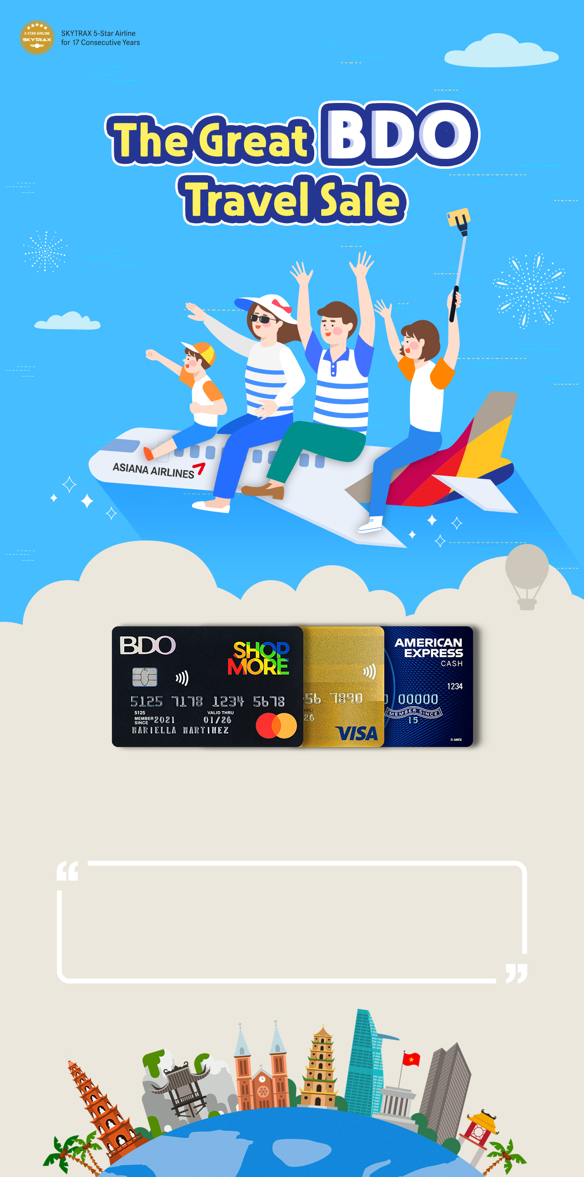 BDO Travel Sale (Promo Fares)│ASIANA AIRLINES