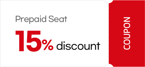 Prepaid Seat 15% discount