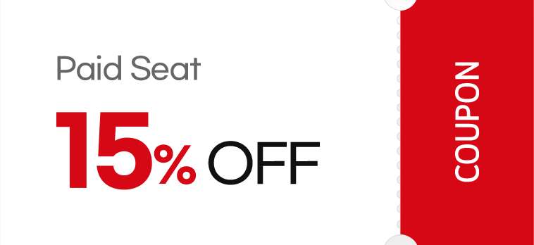15% OFF Paid Seat