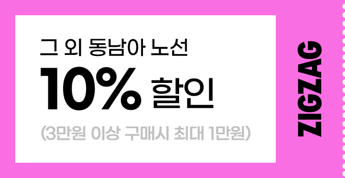 그 외 동남아 노선 10% 할인 (3만원 이상 구매시 최대 1만원)
