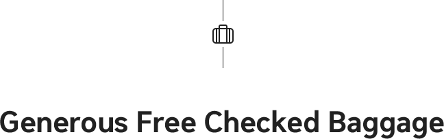 Generous Free Checked Baggage