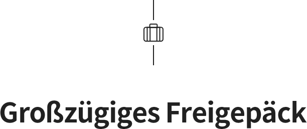 Großzügiges Freigepäck