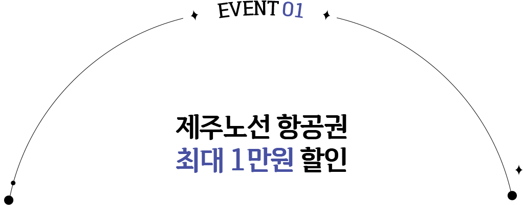 EVENT 01 제주노선 항공권 최대 1만원 할인