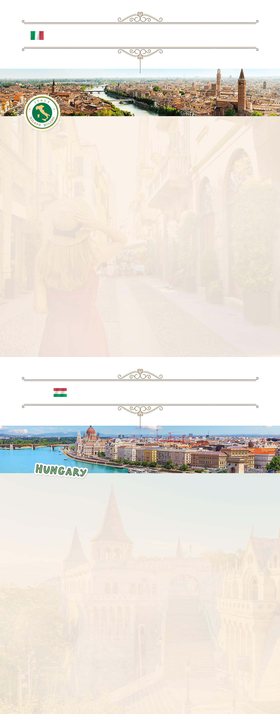 華やかなファッションと芸術が共存する都市、ミラノ, ドナウの真珠と称される街、ブダペスト