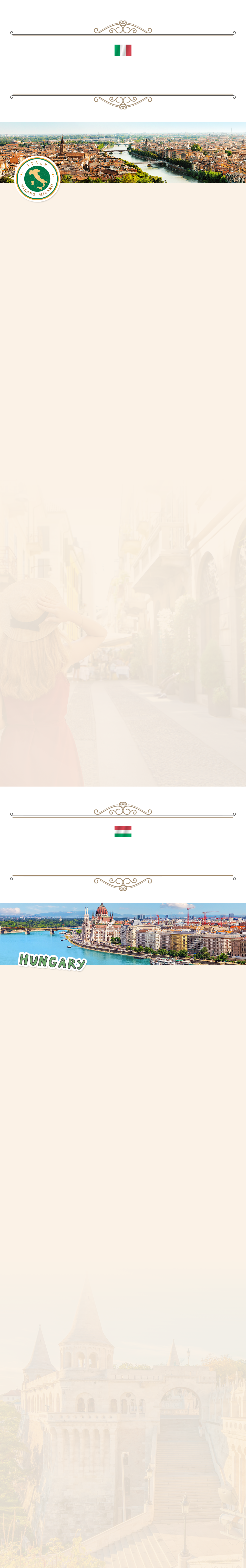 華やかなファッションと芸術が共存する都市、ミラノ, ドナウの真珠と称される街、ブダペスト