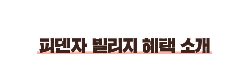 피덴자 빌리지 혜택 소개