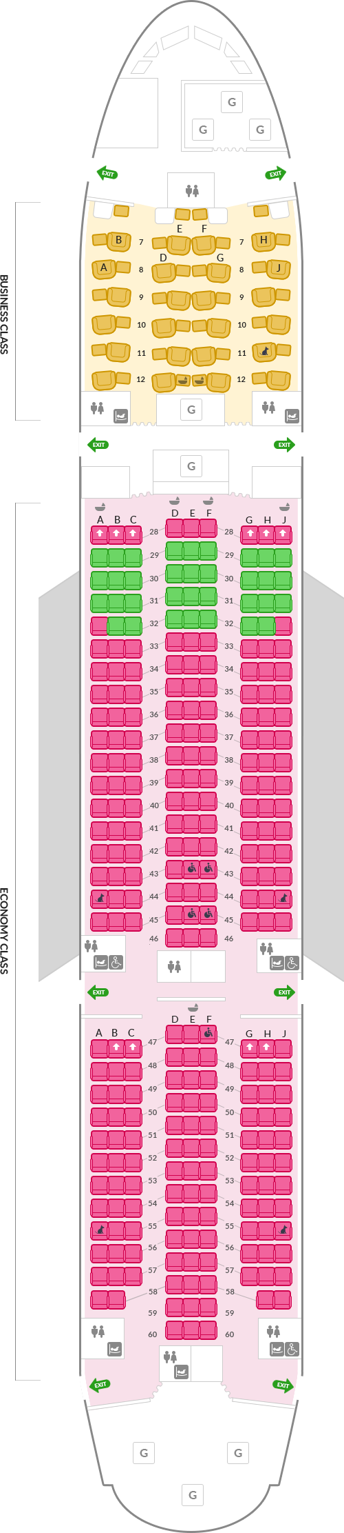 B777-200 301석 정보 아래내용 참조