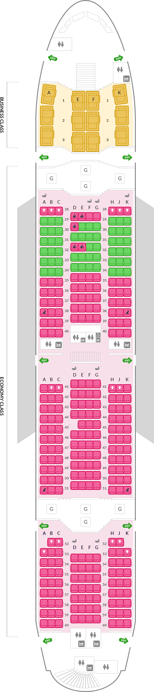 A380-800 1층 정보 아래내용 참조