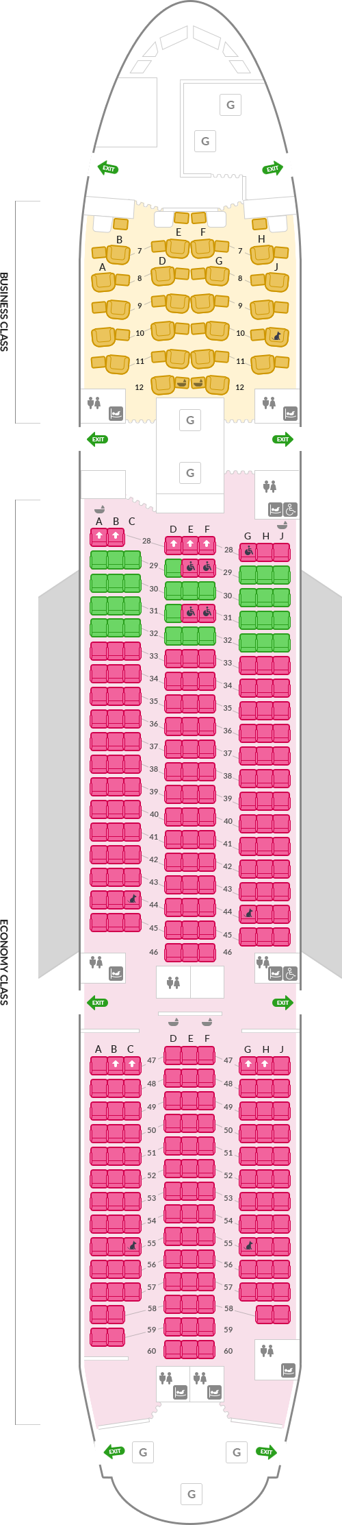 B777-200 300석 정보 아래내용 참조