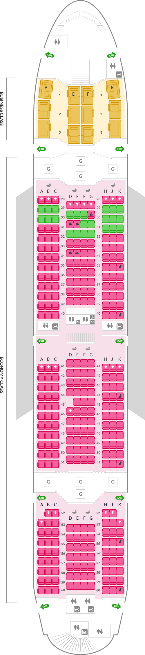 A380-800 1층 정보 아래내용 참조