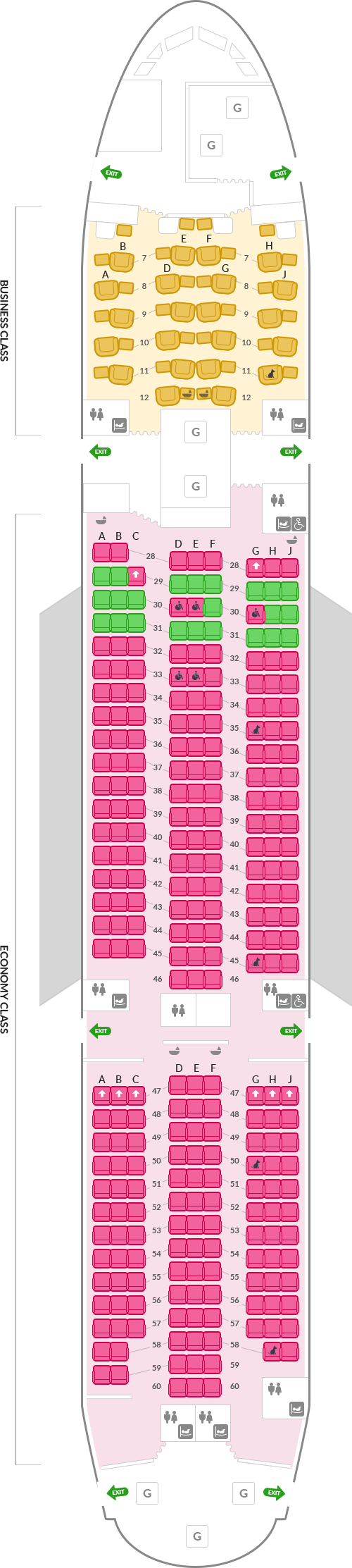 B777-200 300석 정보 아래내용 참조