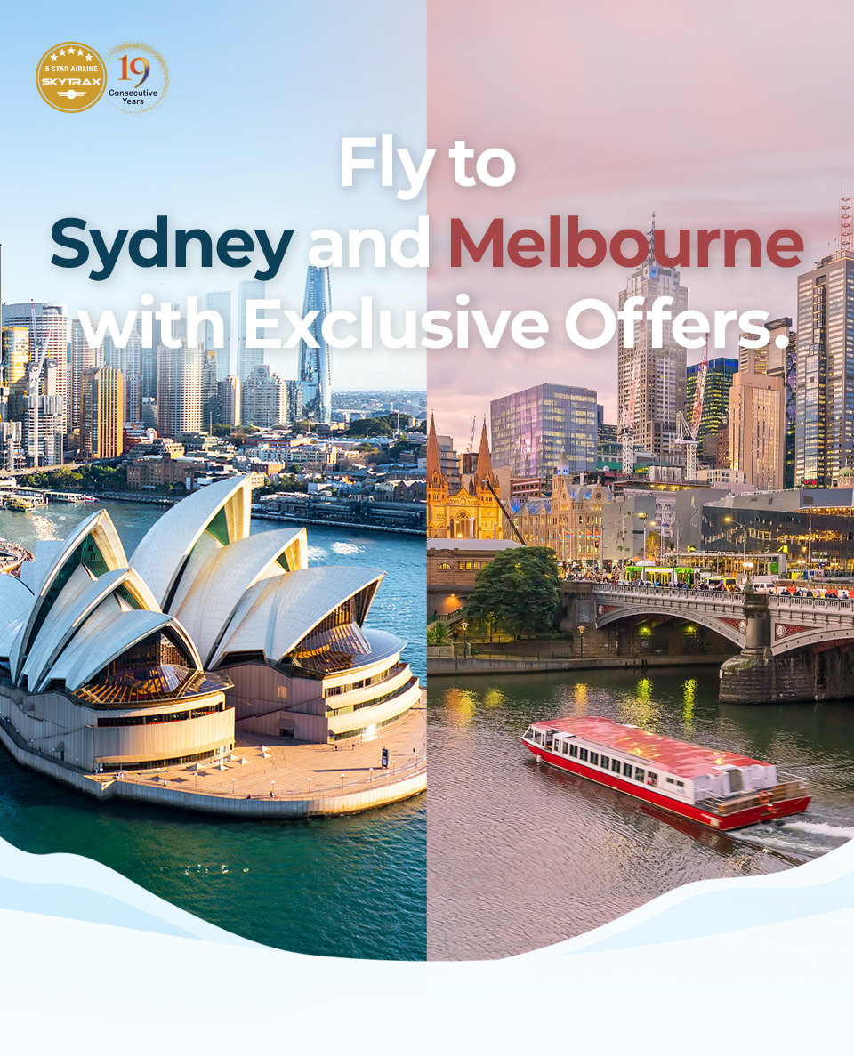 Fly to Sydney and Melbourne with Exclusive Offers.