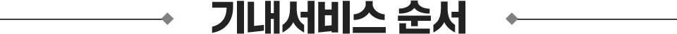 기내 서비스 순서