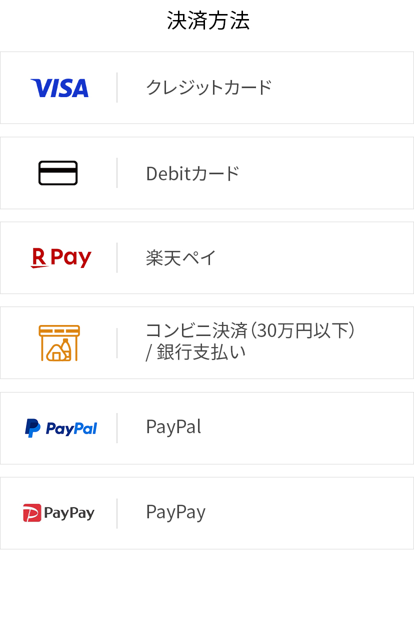 決済方法