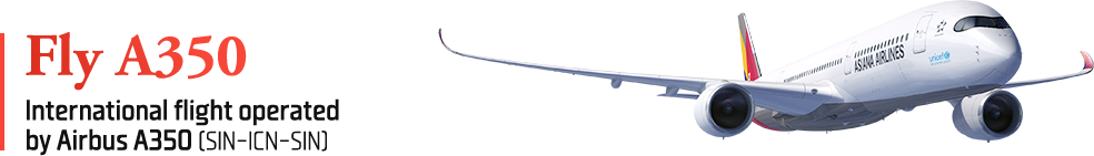 Fly A350 Inernational flight operated by Airbus A350(SIN-ICN-SIN)