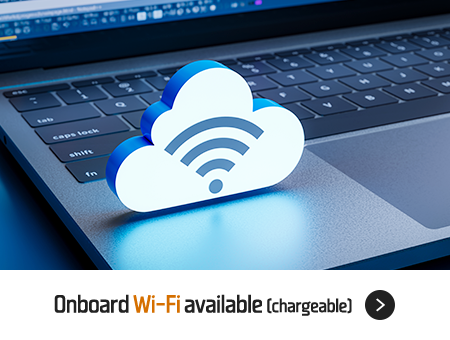 Onboard Wi-Fi available (chargeable)