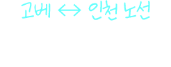 고베↔인천 노선 운항스케줄