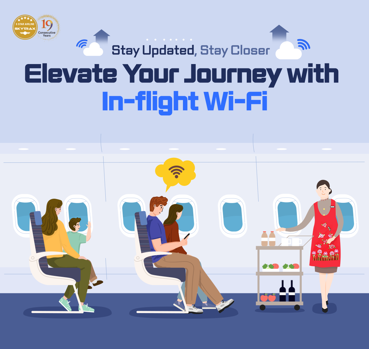 Stay Updated, Stay Closer Elevate Your Journey with In-flight Wi-Fi