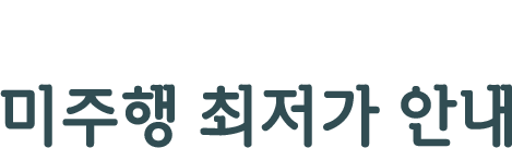 미주행 최저가 안내