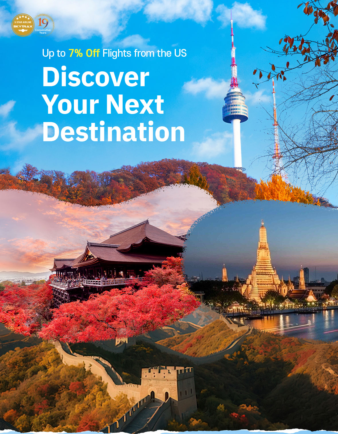 Up to 7% Off Flights from the US Discover Your Next Destination